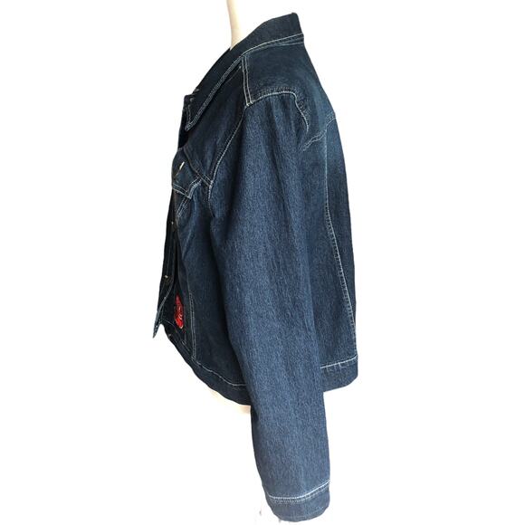 Nine West Vintage America Denim Embellished Button Front Jacket XL - Picture 5 of 12